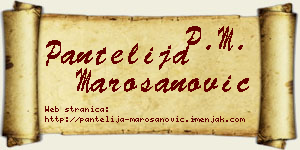 Pantelija Marošanović vizit kartica